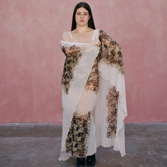 rare 90s jean paul gaultier scarf wrap ups grape print - Picture 13 of 13